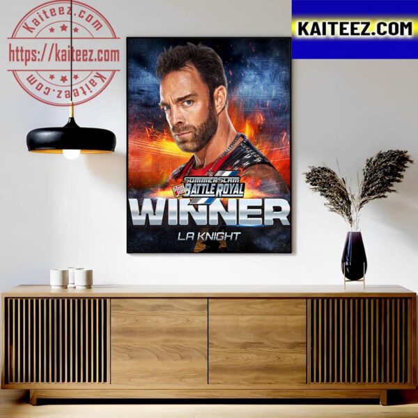 LA Knight Wins The First-ever Slim Jim At WWE SummerSlam Battle Royal Art Decor Poster Canvas