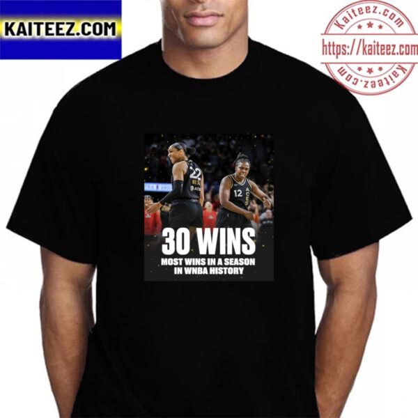 Las Vegas Aces The Most Wins In A Season In WNBA History Vintage T-Shirt