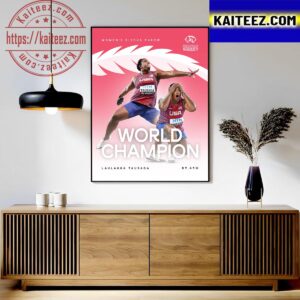 Laulauga Tausaga Is The Womens Discus Throw World Champion Art Decor Poster Canvas