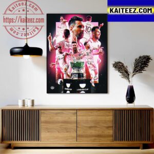 Lionel Messi Leads Inter Miami CF To First-Ever Trophy Classic T-Shirt Art Decor Poster Canvas