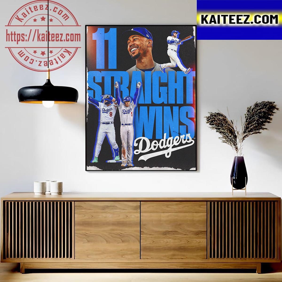 Mookie Betts Los Angeles Dodgers Poster Sports Art, Baseball Print - No  Frame