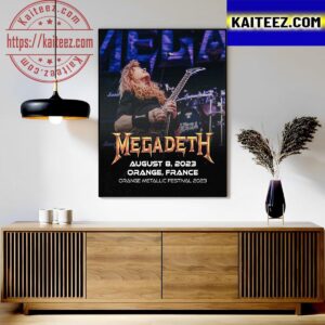 Megadeth Orange Metallic Festival August 8 2023 At Orange France Art Decor Poster Canvas
