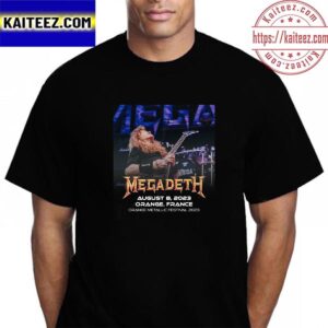 Megadeth Orange Metallic Festival August 8 2023 At Orange France Vintage T-Shirt