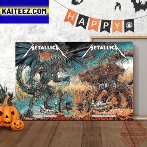 Metallica M72 World Tour Double Posters Of M72 Los Angeles CA at SoFi Stadium August 25-27th 2023 Art Decor Poster Canvas