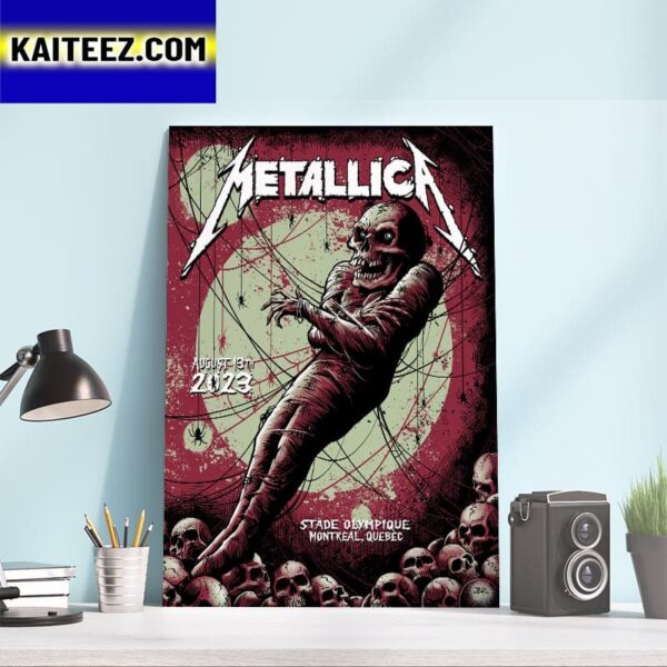 Metallica M72 World Tour No Repeat Weekend From Stade Olympique Montreal Quebec Canada August 13th 2023 Art Decor Poster Canvas