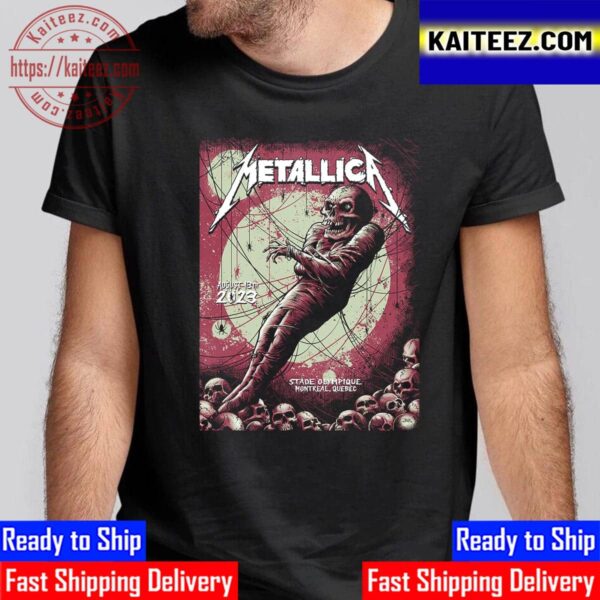 Metallica M72 World Tour No Repeat Weekend From Stade Olympique Montreal Quebec Canada August 13th 2023 Vintage T-Shirt