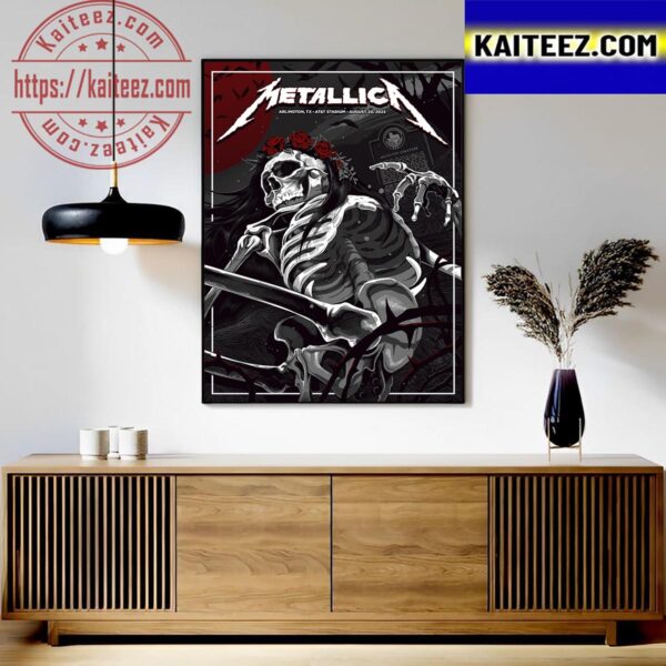 Metallica M72 World Tour No Repeat Weekend from Arlington at AT&T Stadium August 20 2023 Classic T-Shirt Art Decor Poster Canvas
