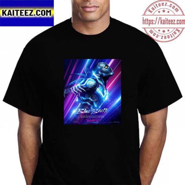 New Blue Beetle Poster Movie Vintage T-Shirt