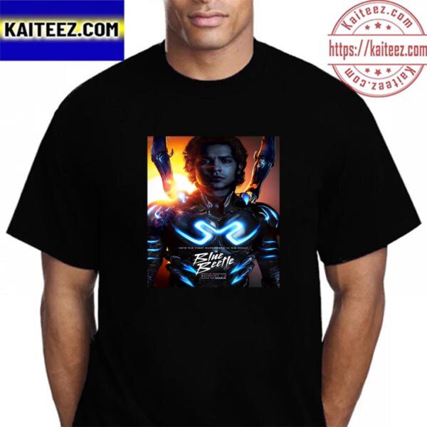 New Poster For Blue Beetle He Is The First Superhero In His Family Vintage T-Shirt