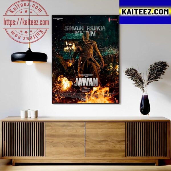 New Poster For Jawan Starring Shah Rukh Khan Classic T-Shirt Art Decor Poster Canvas