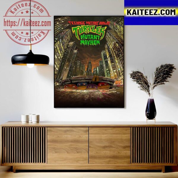 New Poster For Teenage Mutant Ninja Turtles Mutant Mayhem Movie Art Decor Poster Canvas