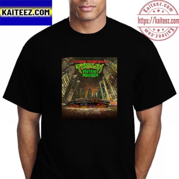New Poster For Teenage Mutant Ninja Turtles Mutant Mayhem Movie Vintage T-Shirt