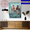 New York Liberty Jonquel Jones MVP 2023 WNBA Commissioner’s Cup Art Decor Poster Canvas