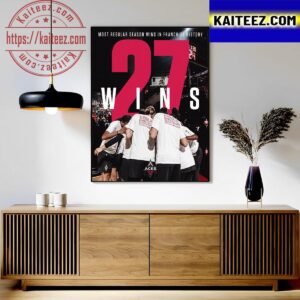 Official Las Vegas Aces Is The Most Regular Season Wins In Franchise History With 27 Wins In WNBA Art Decor Poster Canvas