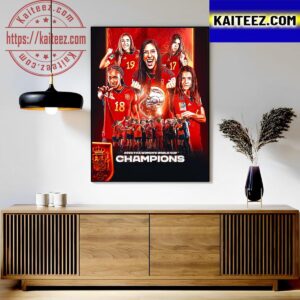 Official Poster For The 2023 FIFA Womens World Cup Champions Are Spain Classic T-Shirt Art Decor Poster Canvas