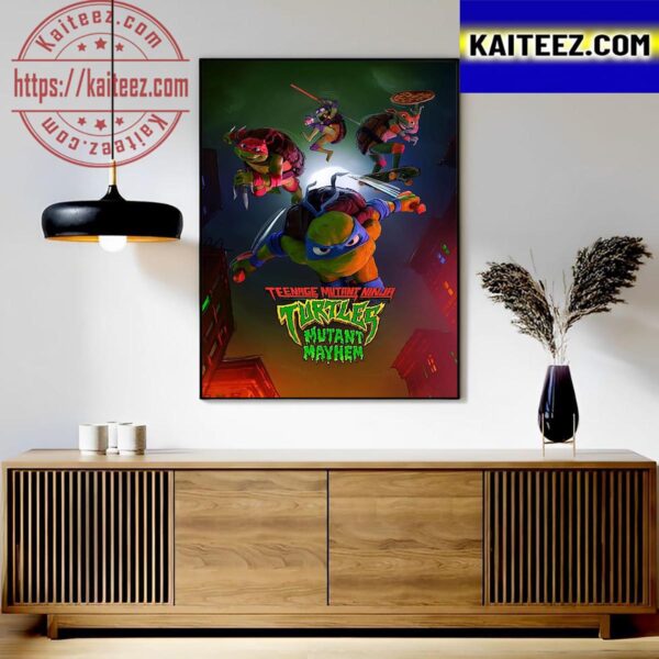 Official Poster Movie For Teenage Mutant Ninja Turtles Mutant Mayhem Art Decor Poster Canvas