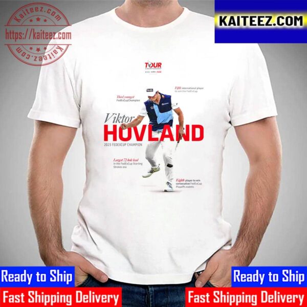 Official Tour Championship Poster For Viktor Hovland 2023 FedEx Cup Champion Vintage T-Shirt