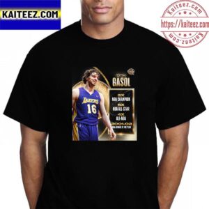 Pau Gasol Basketball Hall Of Fame Class Of 2023 Resume Vintage T-Shirt