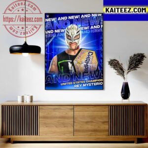Rey Mysterio Becomes The New WWE United States Champion Art Decor Poster Canvas