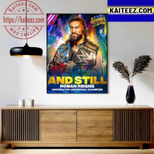 Roman Reigns Retains The WWE Undisputed Universal Champion In A Legendary Last Man Standing Match Art Decor Poster Canvas