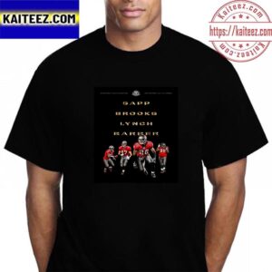 Ronde Barber Derrick Brooks Warren Sapp And John Lynch Of Tampa Bay Buccaneers Are Pro Football Hall Of Famers 2023 Vintage t-Shirt