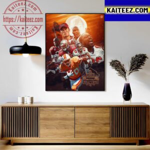 Ronde Barber Joins Teammates Derrick Brooks Warren Sapp And John Lynch In Canton For Tampa Bay Buccaneers At Pro Football Hall Of Fame 2023 Art Decor Poster Canvas