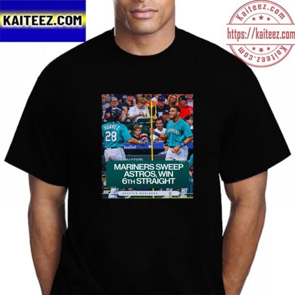Seattle Mariners Sweep Houston Astros And Win 6th Straight In MLB Vintage T-Shirt