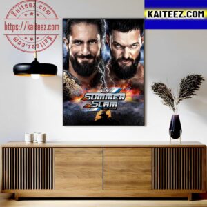 Seth Freakin Rollins vs Finn Balor For World Heavyweight Title At WWE SummerSlam Art Decor Poster Canvas