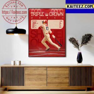 Shohei Ohtani Triple Crown Watch Awards In MLB History Art Decor Poster Canvas