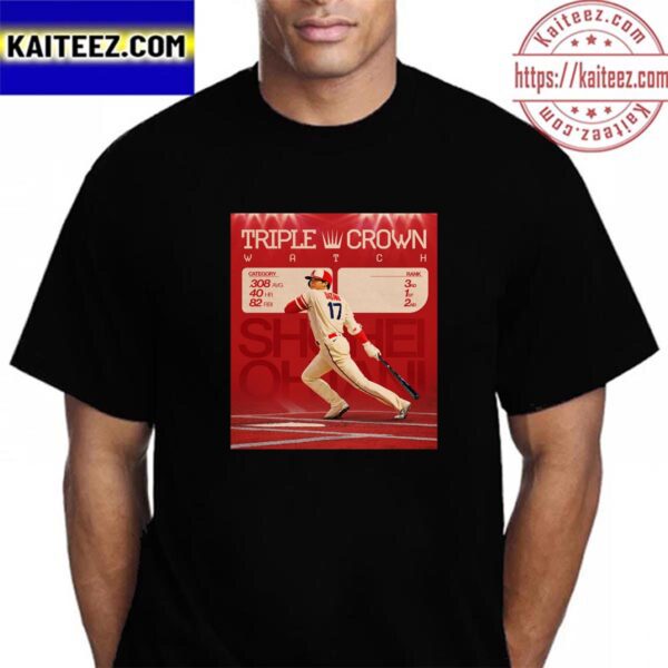 Shohei Ohtani Triple Crown Watch Awards In MLB History Vintage T-Shirt