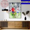 Spain Reaches The FIFA Womens World Cup Final For The First Time Ever Art Decor Poster Canvas