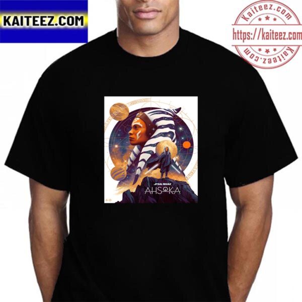 Star Wars Ahsoka Inspired Art By Fan New Poster Movie Vintage T-Shirt