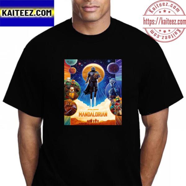 Star Wars The Mandalorian New Art Poster By Fan Vintage T-Shirt