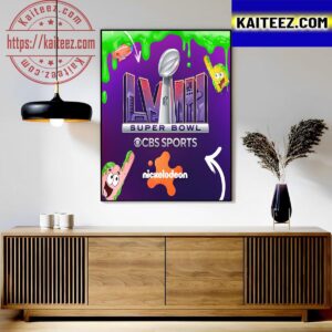 Super Bowl LVIII Gets a Slime-Filled Twist CBS Sports and Nickelodeon Team Up for a Unique Alternate Telecast on February 11th Art Decor Poster Canvas