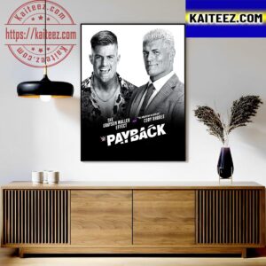 The American Nightmare Cody Rhodes With The Grayson Waller Effect at WWE Payback Art Decor Poster Canvas