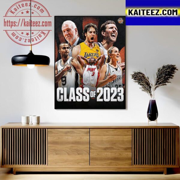 The Basketball Hall Of Fame Class Of 2023 Official Poster Art Decor Poster Canvas