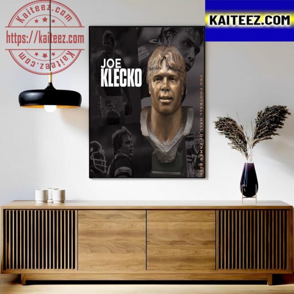 The Bronze Bust Of Hall Of Famer 366 For Joe Klecko Of New York Jets Art Decor Poster Canvas