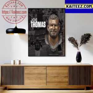 The Bronze Bust Of Hall Of Famer 369 For Joe Thomas Of Cleveland Browns Art Decor Poster Canvas