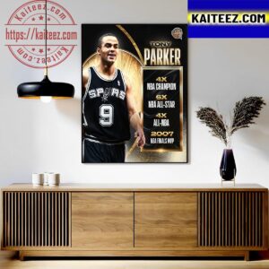 Tony Parker Basketball Hall Of Fame Resume Class Of 2023 Art Decor Poster Canvas