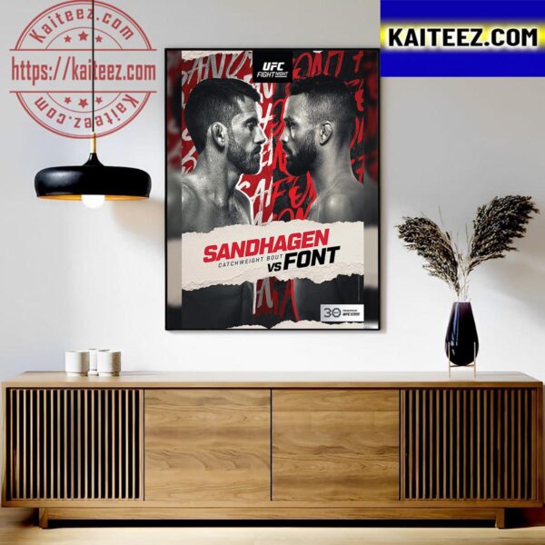 UFC Fight Night Nashville Cory Sandhagen Vs RobFont For Catchweight Bout Art Decor Poster Canvas