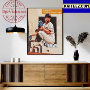 Yu Darvish The Most Ks By A Japanese-Born Pitcher In MLB Art Decor Poster Canvas