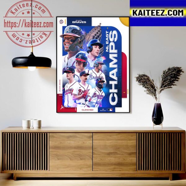 2023 NL East Champions Are The Atlanta Braves Art Decor Poster Canvas