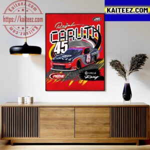 2023 Nascar Circle Racing Rajah Caruth 45 Alpha Prime Racing Art Decor Poster Canvas