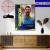 2023 US Open Champion Is Novak Djokovic The Most Grand Slam Singles Titles In Tennis History Art Decor Poster Canvas