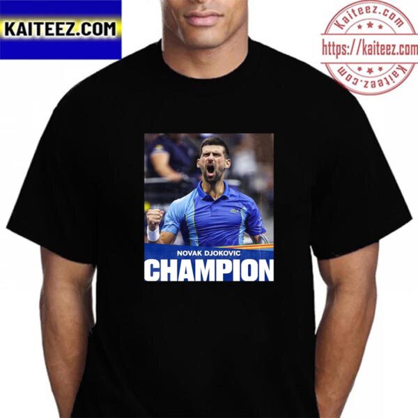 2023 US Open Champion Is Novak Djokovic The Most Grand Slam Singles Titles In Tennis History Vintage T-Shirt