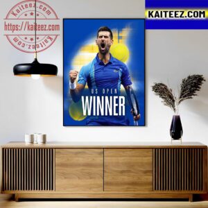 2023 US Open Winner is Novak Djokovic Art Decor Poster Canvas