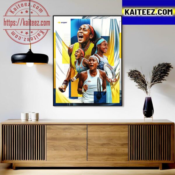 2023 Womens US Open Champion Is The First Grand Slam Title Of Coco Gauff Art Decor Poster Canvas