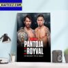 Alexandre Pantoja vs Brandon Royval at UFC 296 For Flyweight Title Bout Art Decor Poster Canvas
