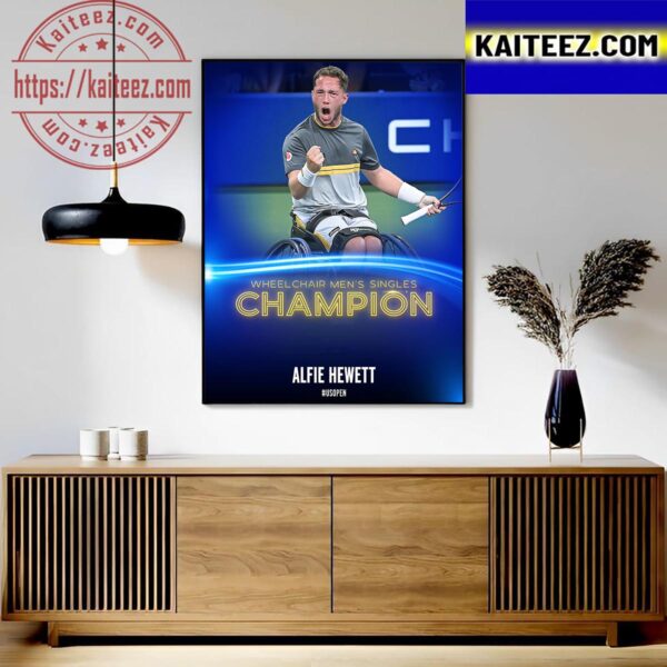 Alfie Hewett Is The Wheelchair Mens Singles Champion At US Open 2023 Art Decor Poster Canvas