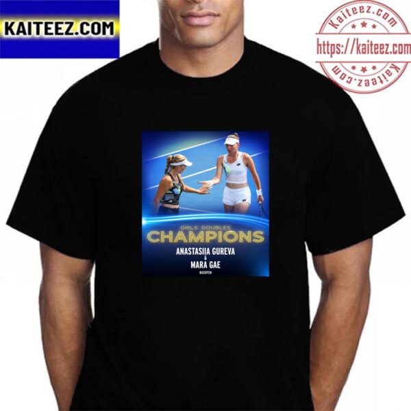 Anastasiia Gureva And Mara Gae Are The Girls Doubles Champions At US Open 2023 Vintage T-Shirt